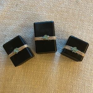 Set of three tea light candle holders